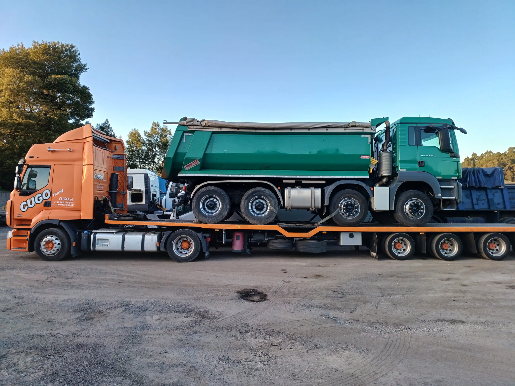 Transporte CUGO de camião pesado